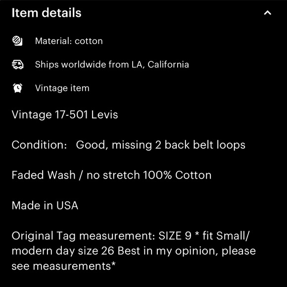 LEVI’S Vintage 17-501 jeans - Picture 11 of 13